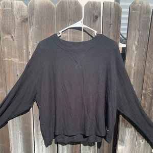 Victoria Secret, Black long sleeve cropped shirt.